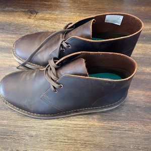 Like New Clarks Bushacre 3 Beeswax Leather 9 1/2 EE - Wide